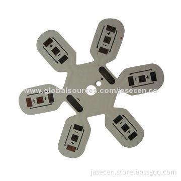 Small size and irregular shape PCB with aluminum based material, for LED light